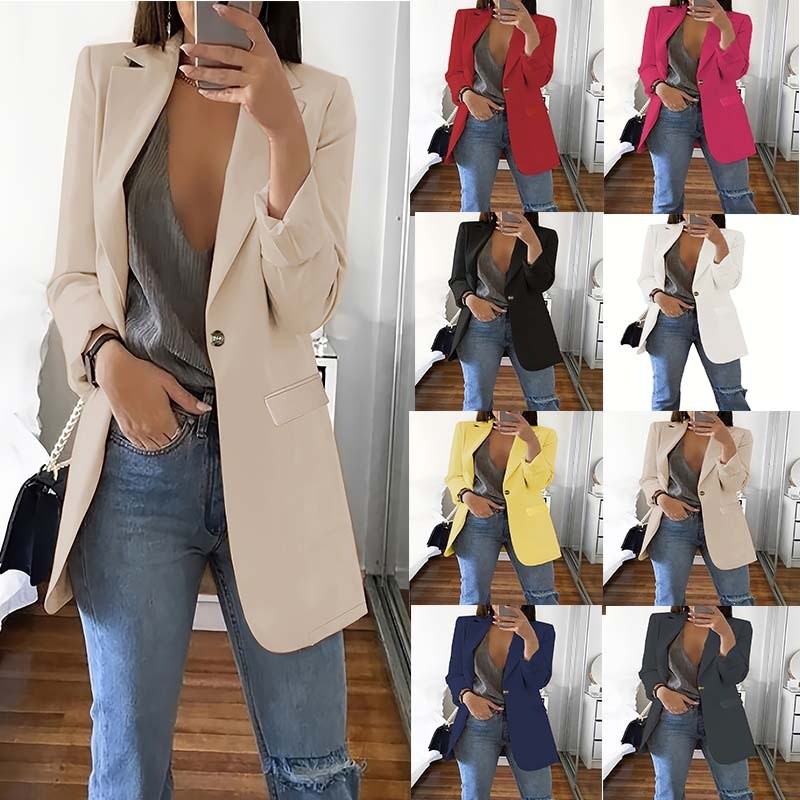 2026 Moda Casual Lapela Slim-fit Elegante Terno Jaqueta Feminina SBAQ
