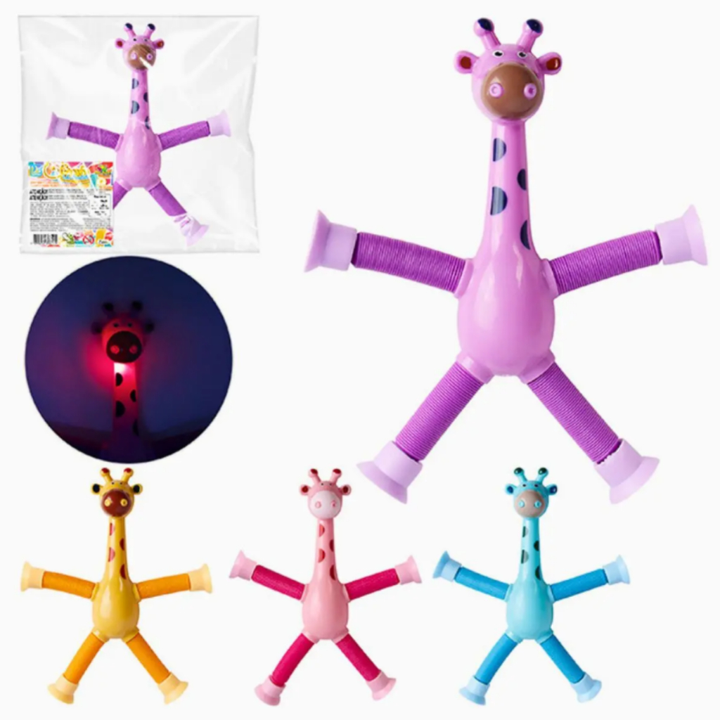 Kit 10 Girafa Estica E Gruda Tubo Melman Pop It Tubo Tik Tok Cor Sortidos