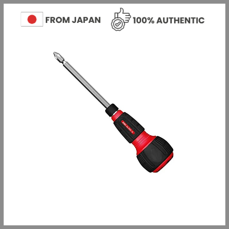 ANEX Ratchet Screwdriver Replaceable Quick Ball 72 No.397-D Phillips and Flathead for Electrical Work