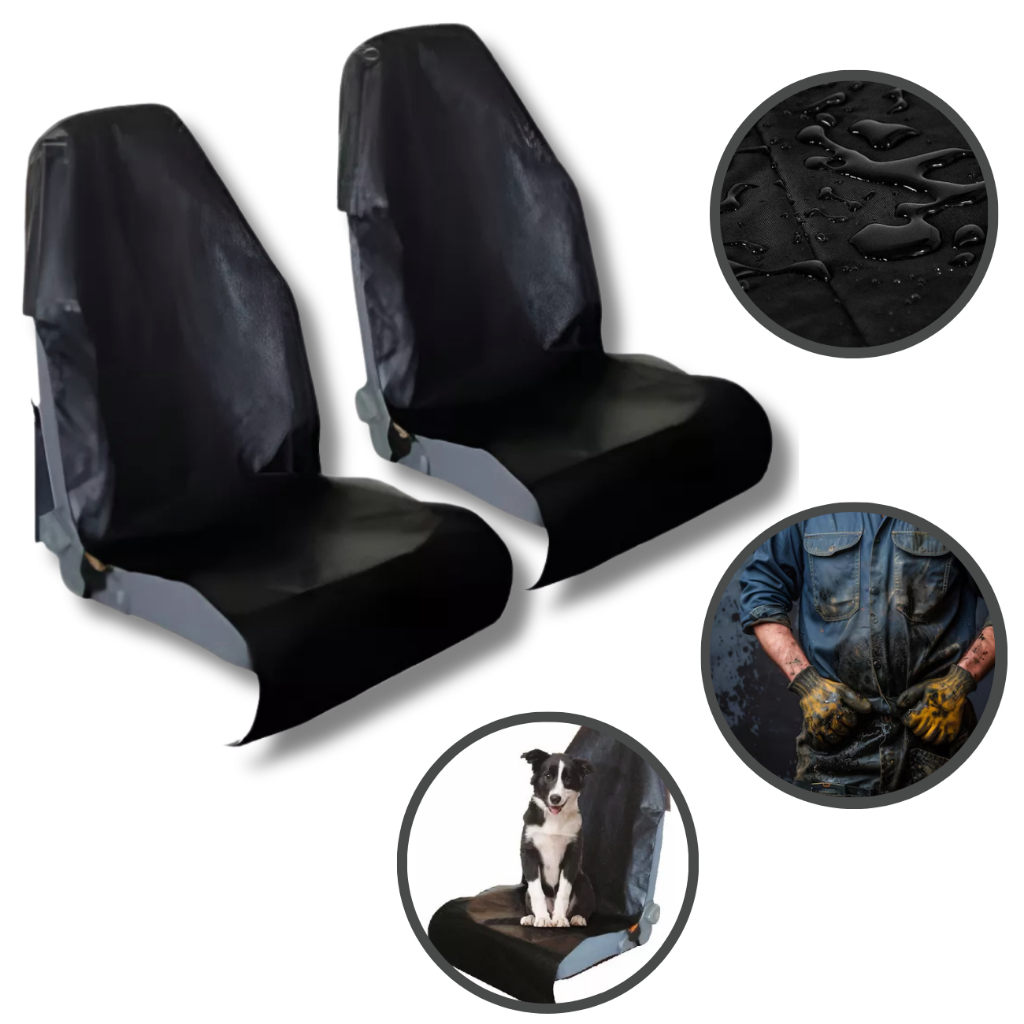Capa Carro Bancos Dianteiro Frente Oficina Mecânico Pet Couro impermeável Resistente