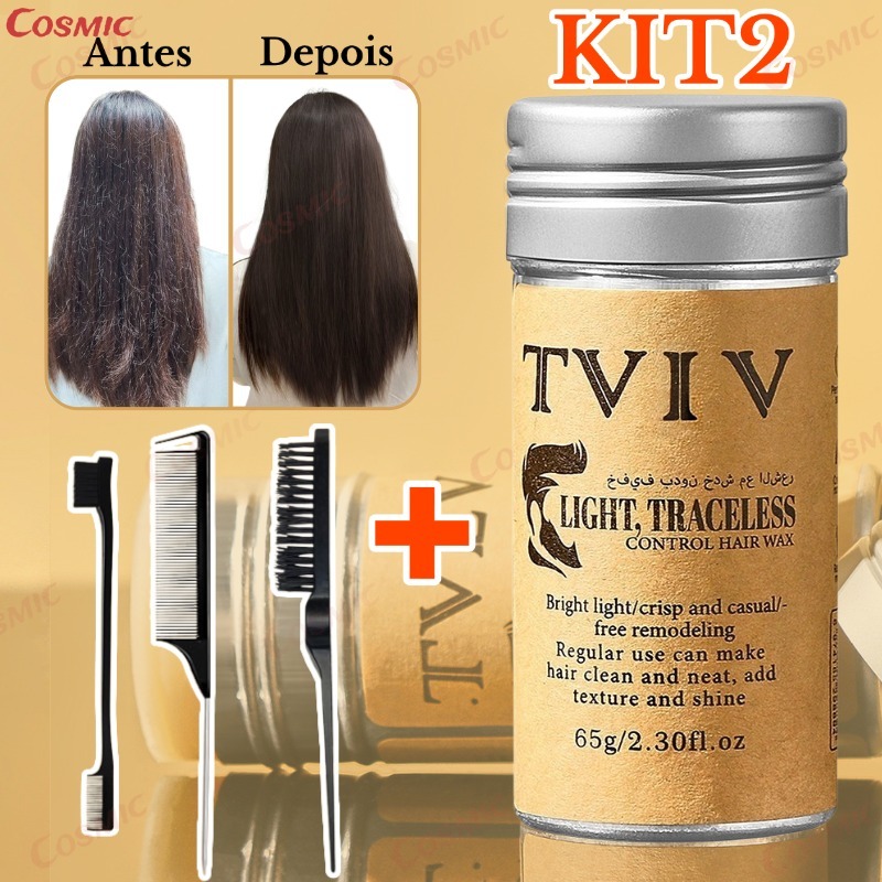 Bastão de Cera para Cabelo Anti-Frizz Frizzy Hair Tidying Creme Suavizante Styling Stick de Cera para Cabelo Com pulseir