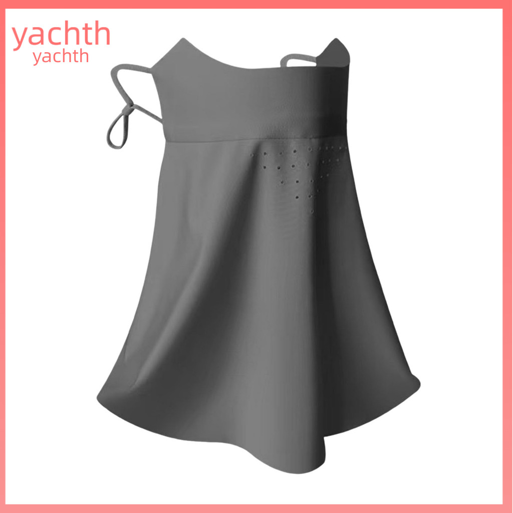 Ice Silk Face Mask Lace-up Breathable Sunscreen for Women – Full Neck Uv Protection Lightweight Sun Shield for Outdoor