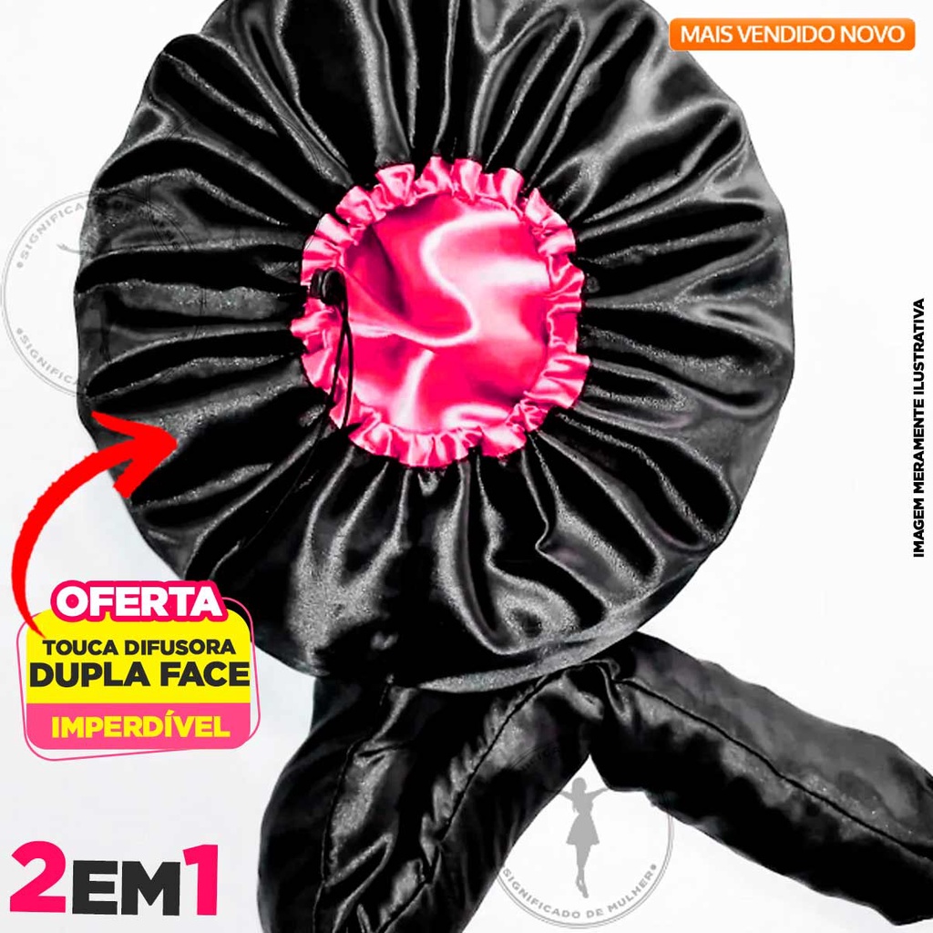 Toca Touca Difusora Dupla face Anti Frizz Original Blogueira