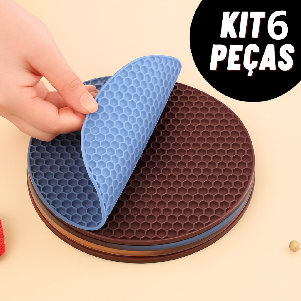 KIT 6 Descanso De Panela Silicone