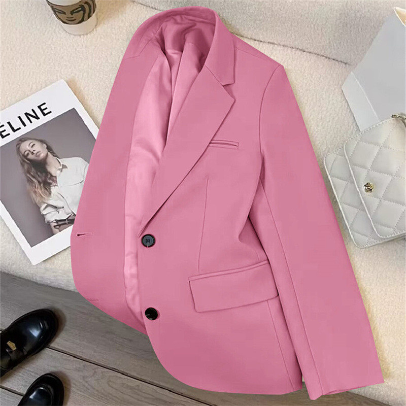 Blazer feminino Slim-fit pequeno versão coreana pequena jaqueta Casual