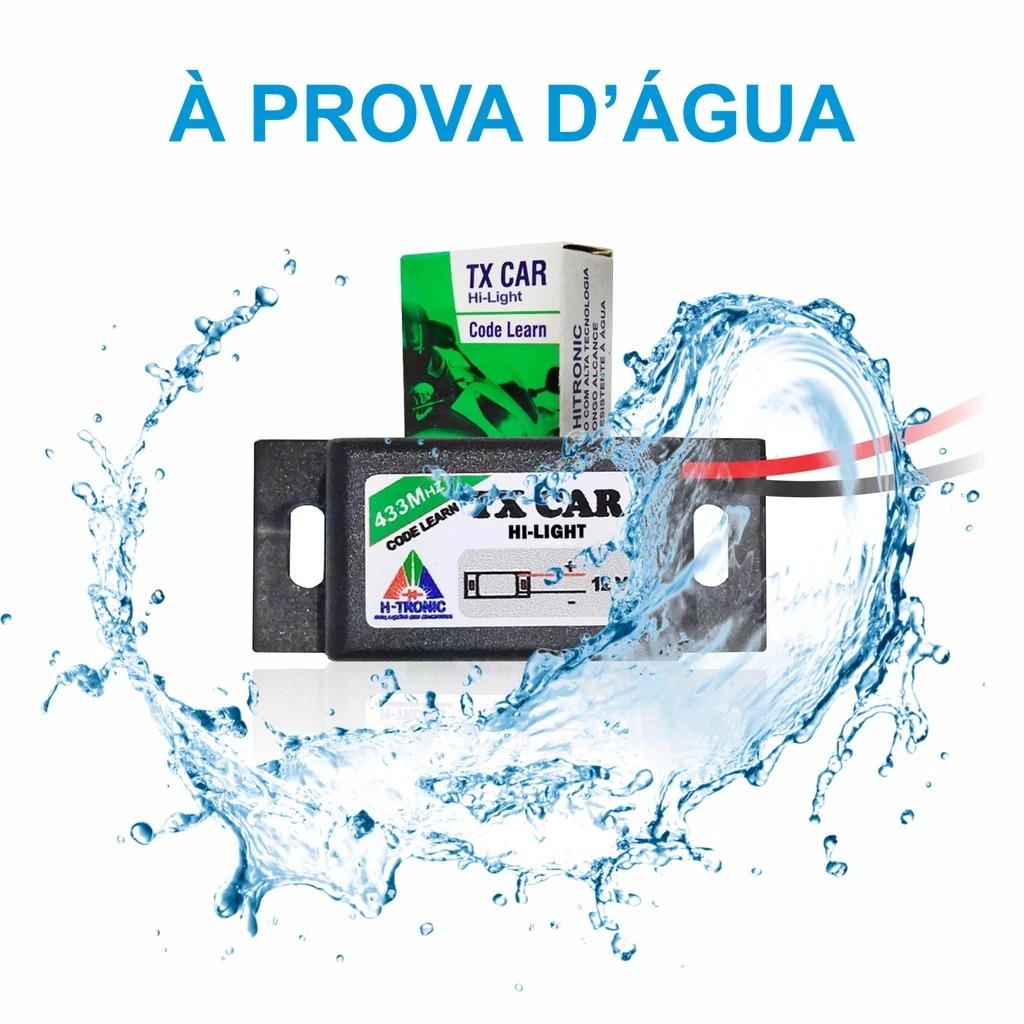 Controle TX CAR HTRONIC impermeavel Para portao Farol De Carro a prova de água resinado - 433mhz - portao