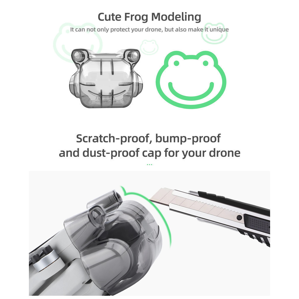 Capa Protetora para Câmera Gimbal Sunnylife, Tampa de Lente para DJI Mini 3, Acessórios Transparentes Cinza para Protege