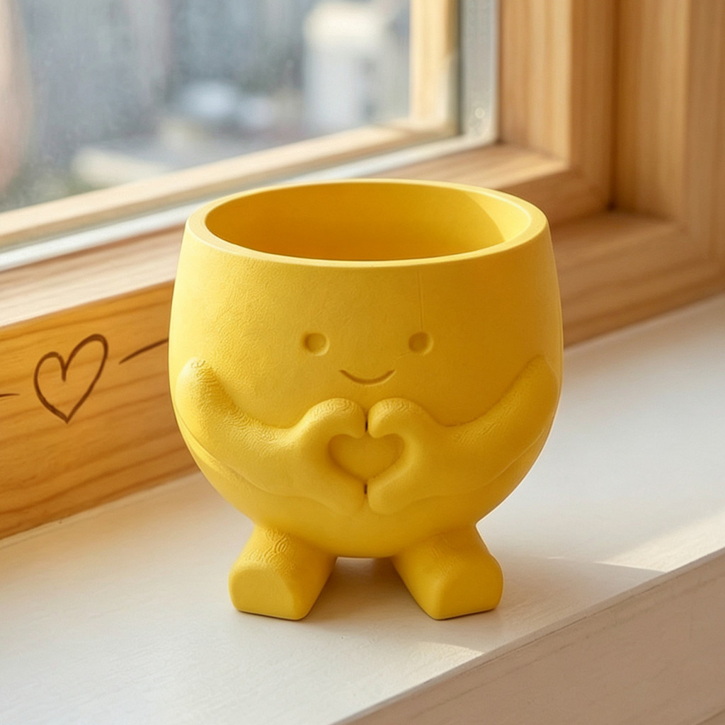 Succulent Planter Mini Flower Pot 3d Printed Cute Smile Plant Pots – Funny Small Indoor Planters Unique Home Garden Ba