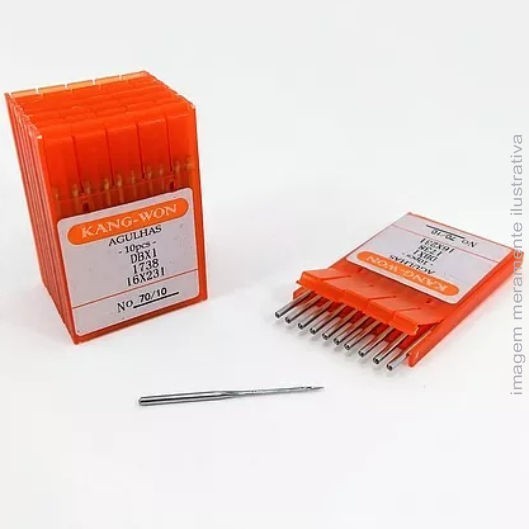 AGULHAS CABO FINO KANG WON PARA COSTURA INDUSTRIAL - MODELOS 1515, 1738, 16X257, DBX1
