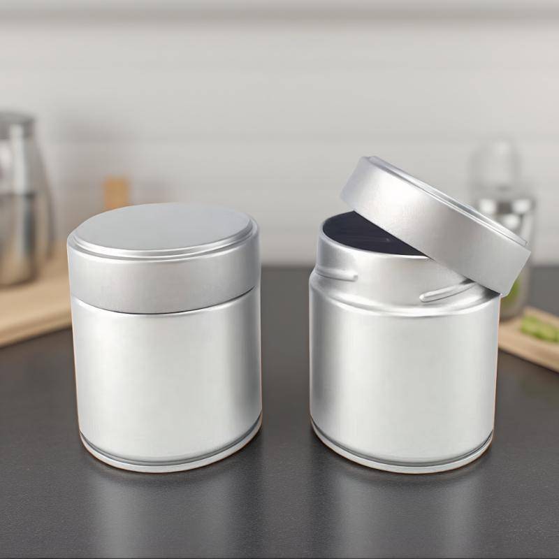 qo 1 Peça Portátil Mini Matcha Em Pó Pode Thi Folha De Flandres Chá Selado Jarra Caixa De Armazenamento De Especiarias R