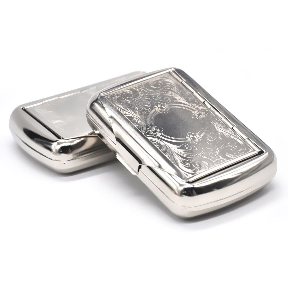 Caixa De Armazenamento Selada À Prova De Umidade Portátil De Lata De Metal Gravada Clássica Para Uso Diário
