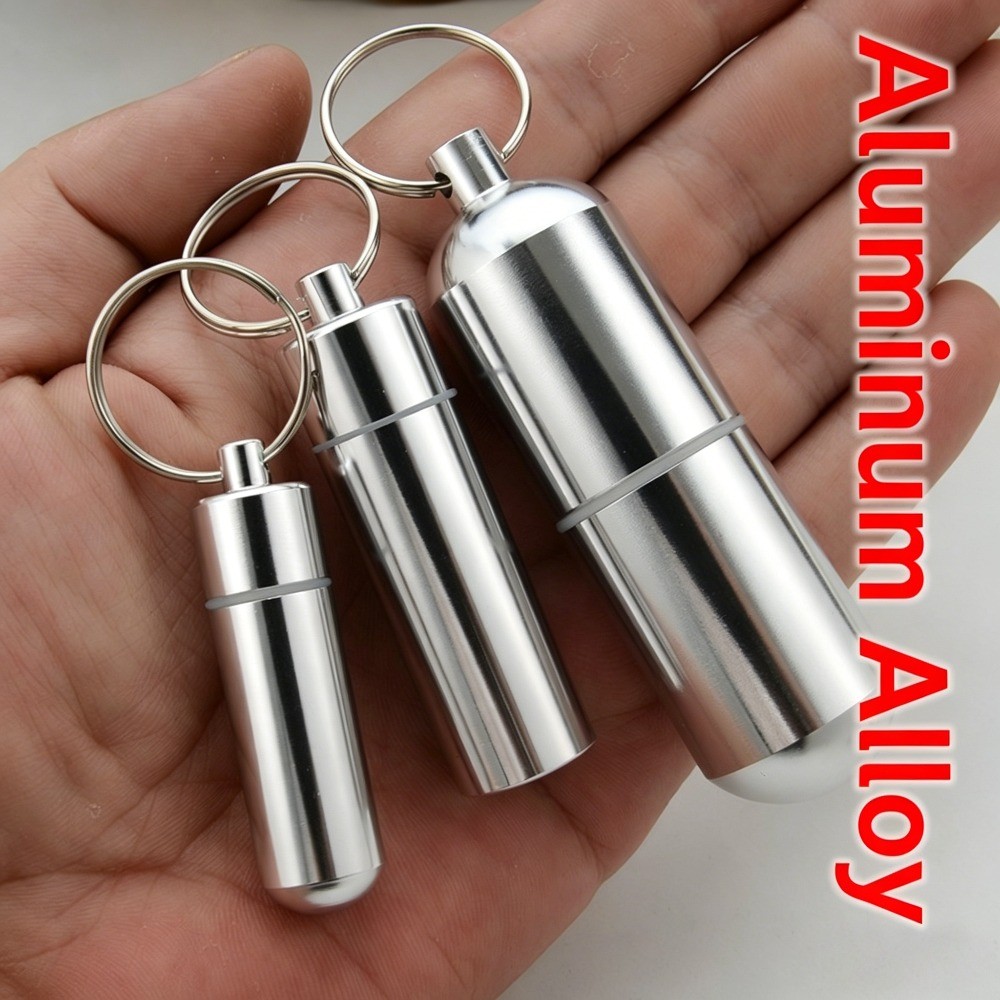 Tubo De Cotonete De Liga De Alumínio À Prova D'água Selado Caixa De Armazenamento De Metal Criativo Portátil Palito Caso