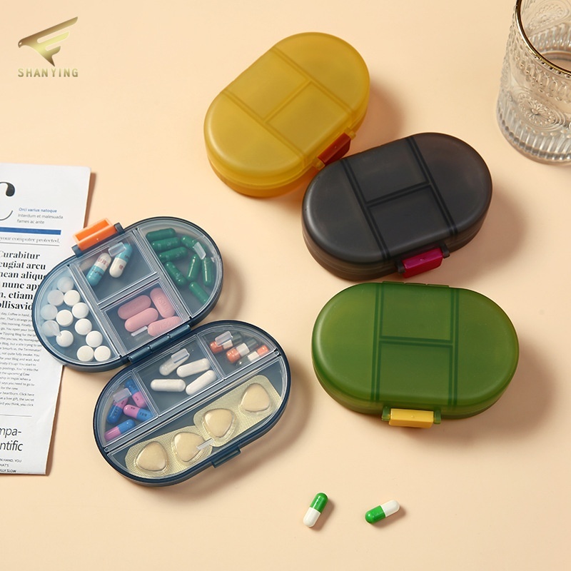 Mini Caixa De Comprimidos Diária , 8 Compartimentos , Remédios Selada , Portátil , Viagem , Medicina , Cápsula , Armazen