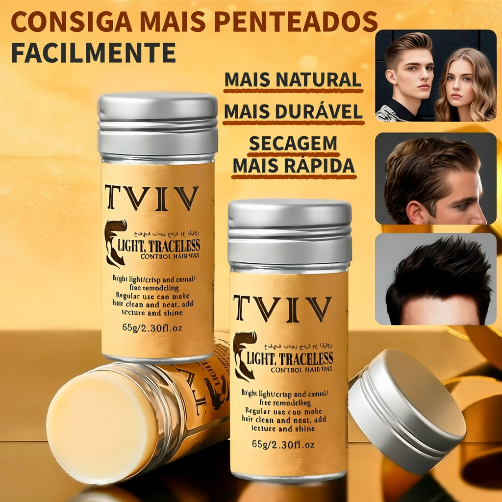 KIT 1/2 Bastão de Cera para Cabelo Anti-Frizz Frizzy Hair Tidying Creme Suavizante Styling Stick de Cera para Cabelo Sólido + Jogo de Pentes