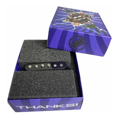 Captador Malagoli Alnico Blues Meio Preto RW/RP 52 mm para Guitarra Strato