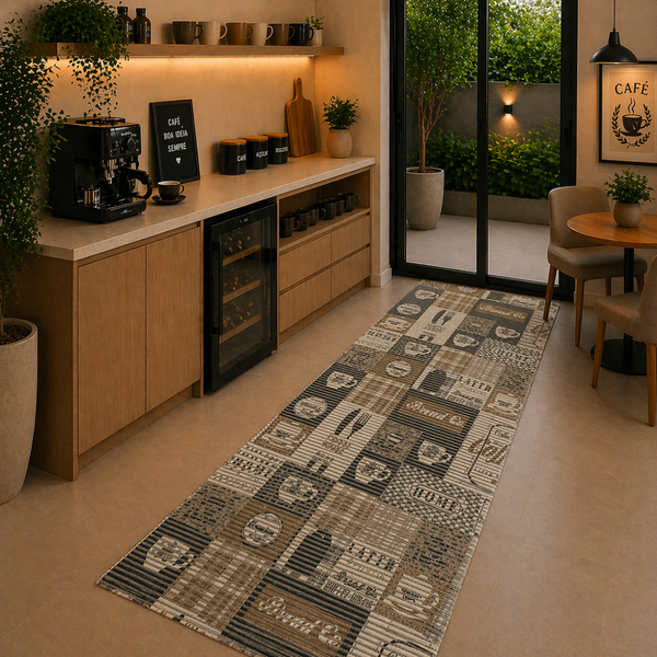 Tapete Cozinha PVC 5,00m x 65cm Soft Antiderrapante Emborrachado