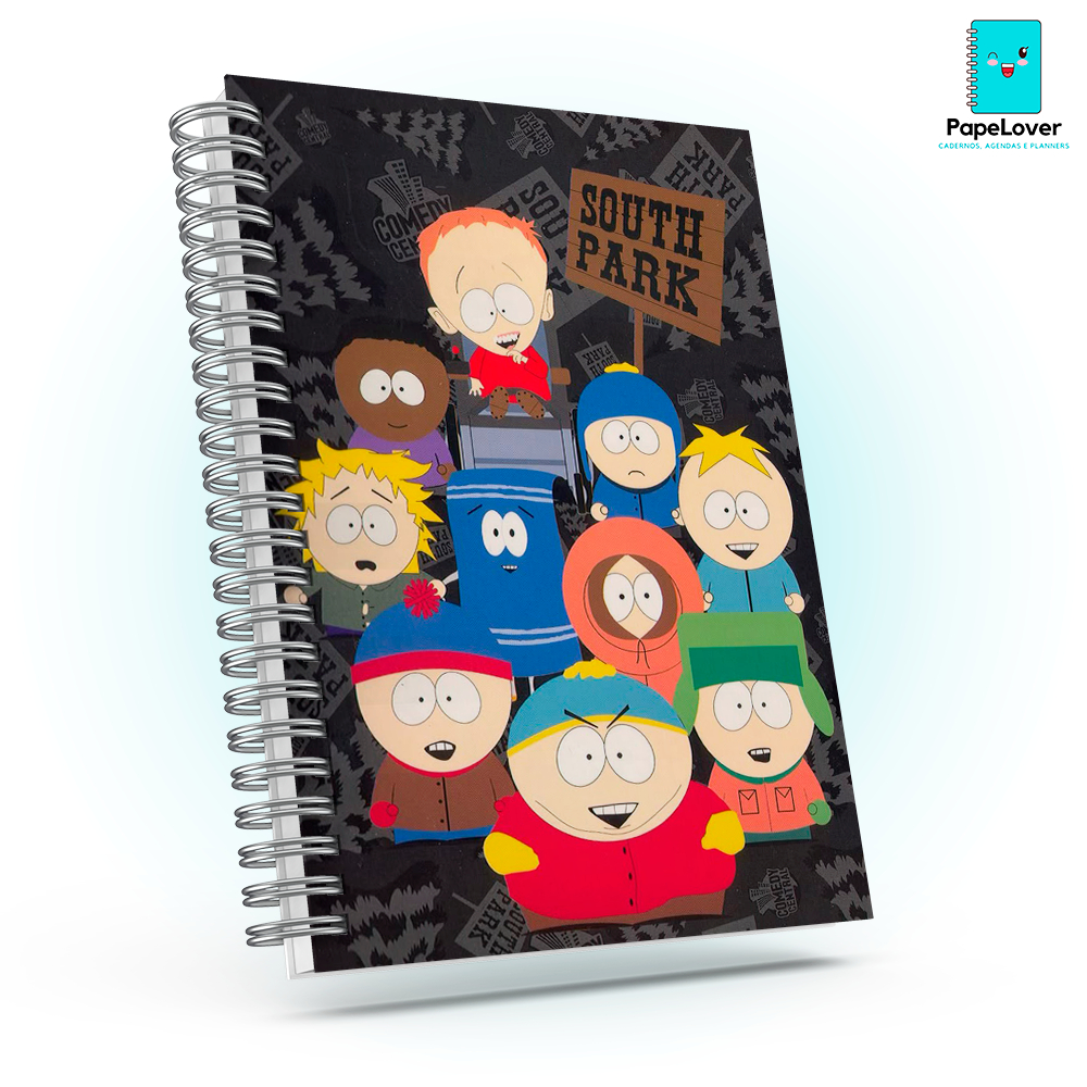 Caderno South Park com brinde especial  - Capa dura, impressão HD.