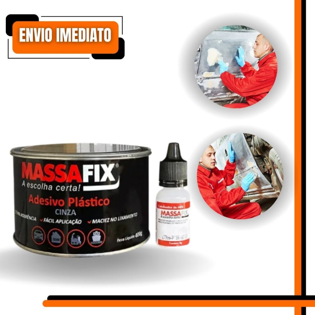 Massa Plástica Royal Fix Automotiva Secagem Rápida Acabamento