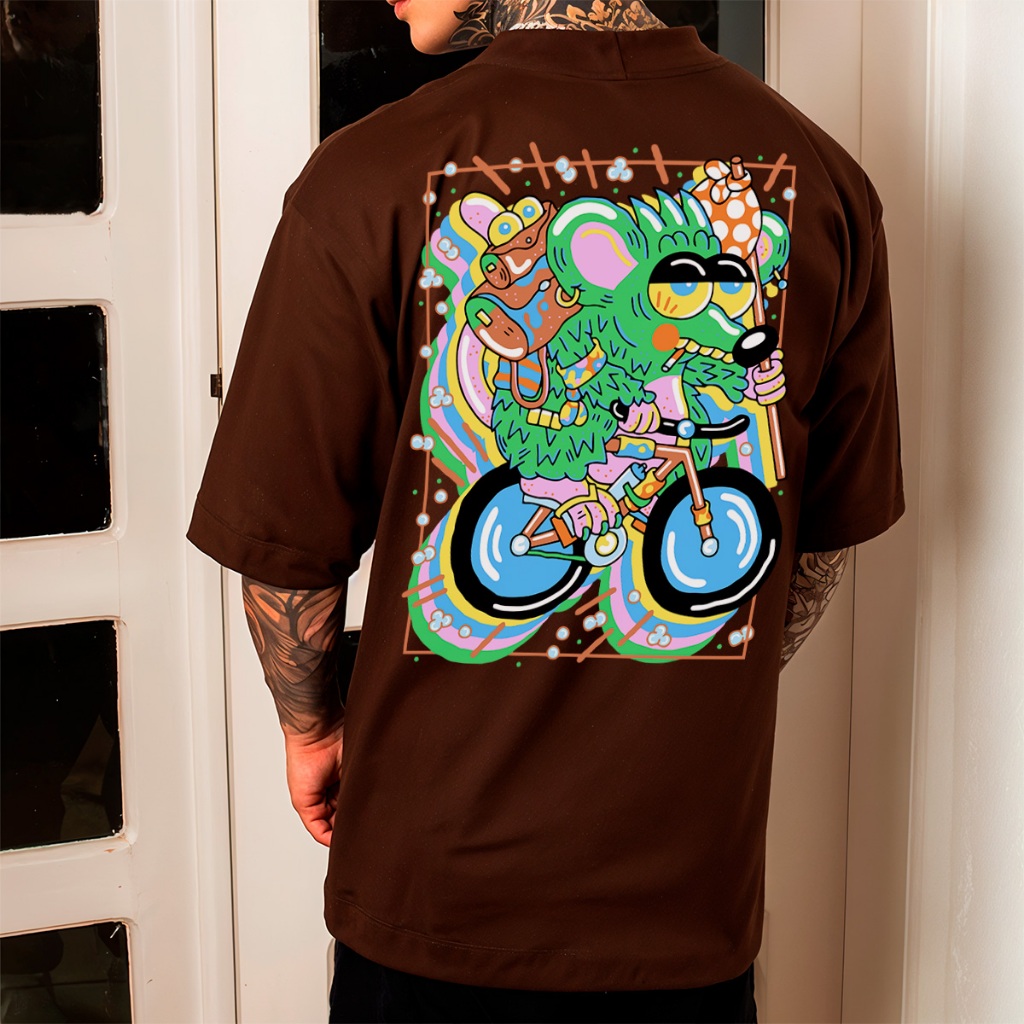 Camiseta Oversized Camisa StreetWear HIGH Biker Rat Traveler Envio Imediato Premium OVER-326