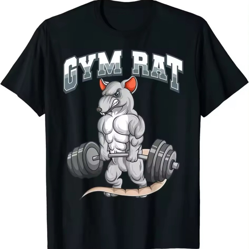 Camiseta Camisa Gym Rat Rato de Academia Treino - Envio Rápido