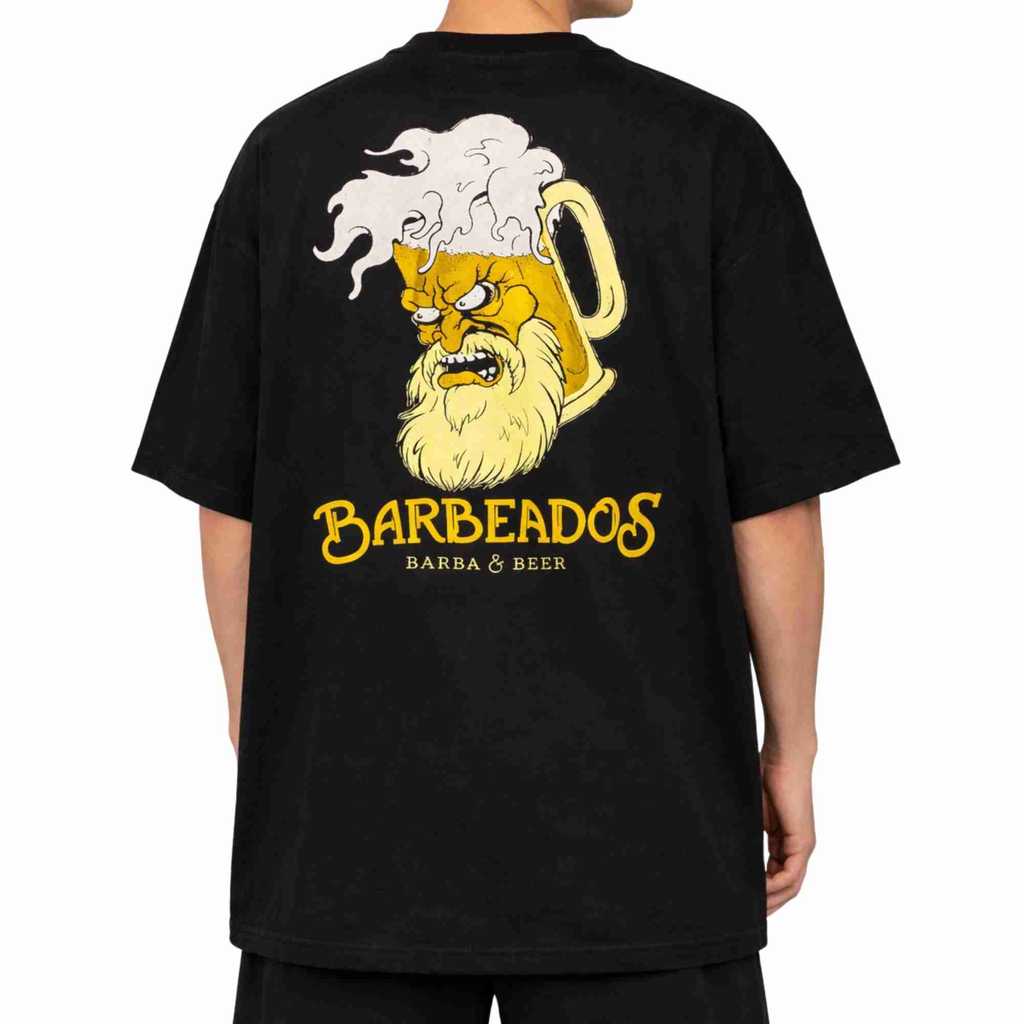 Camiseta Masculina Barbeados Oversize Rat Fink  Black