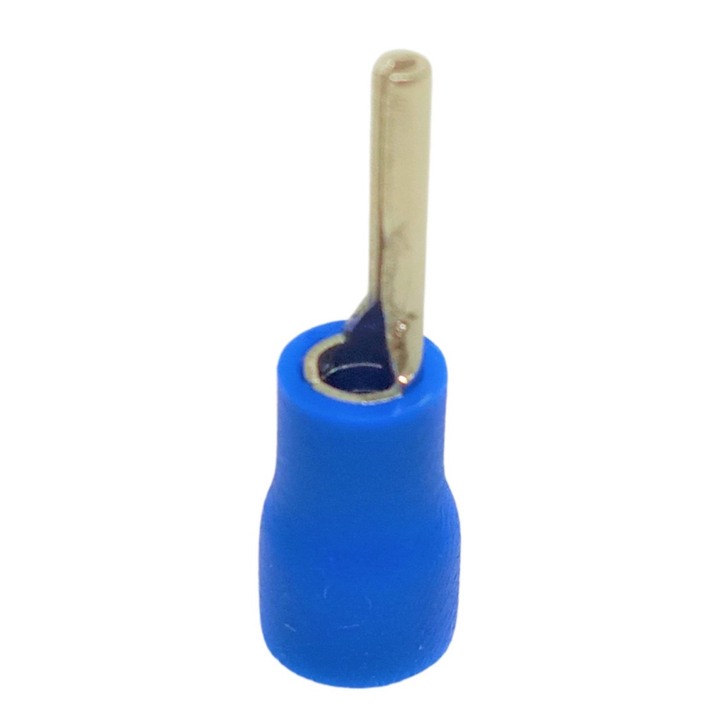 Kit 40 Unidades Terminais Elétrico Conectores Azul Tipo Pino Agulha 1,5mm à 2,5mm Ilhós Oco Pré Isolados Tubular