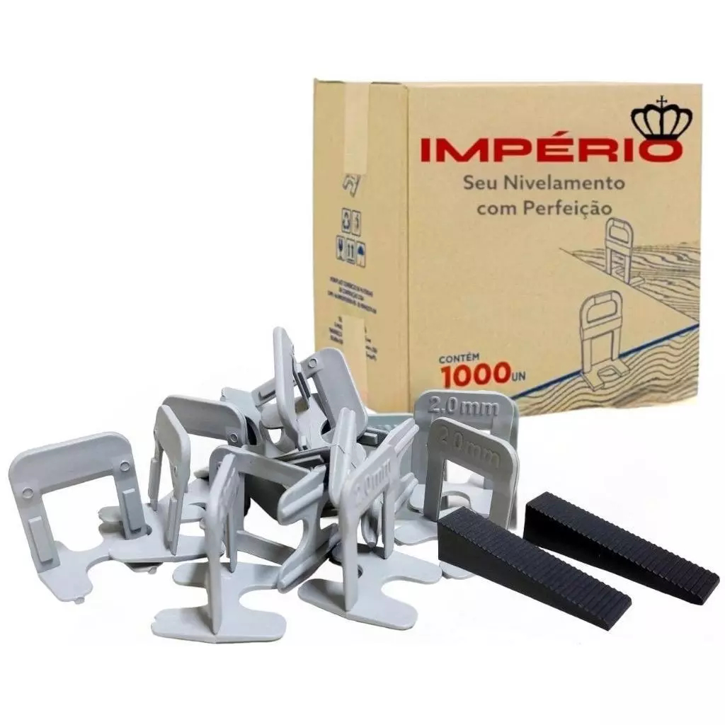 1000 Espaçador nivelador + 120 Cunha para Piso Porcelanato Clips 1mm/1,5mm/2mm/3mm  Slim TIPO cortag
