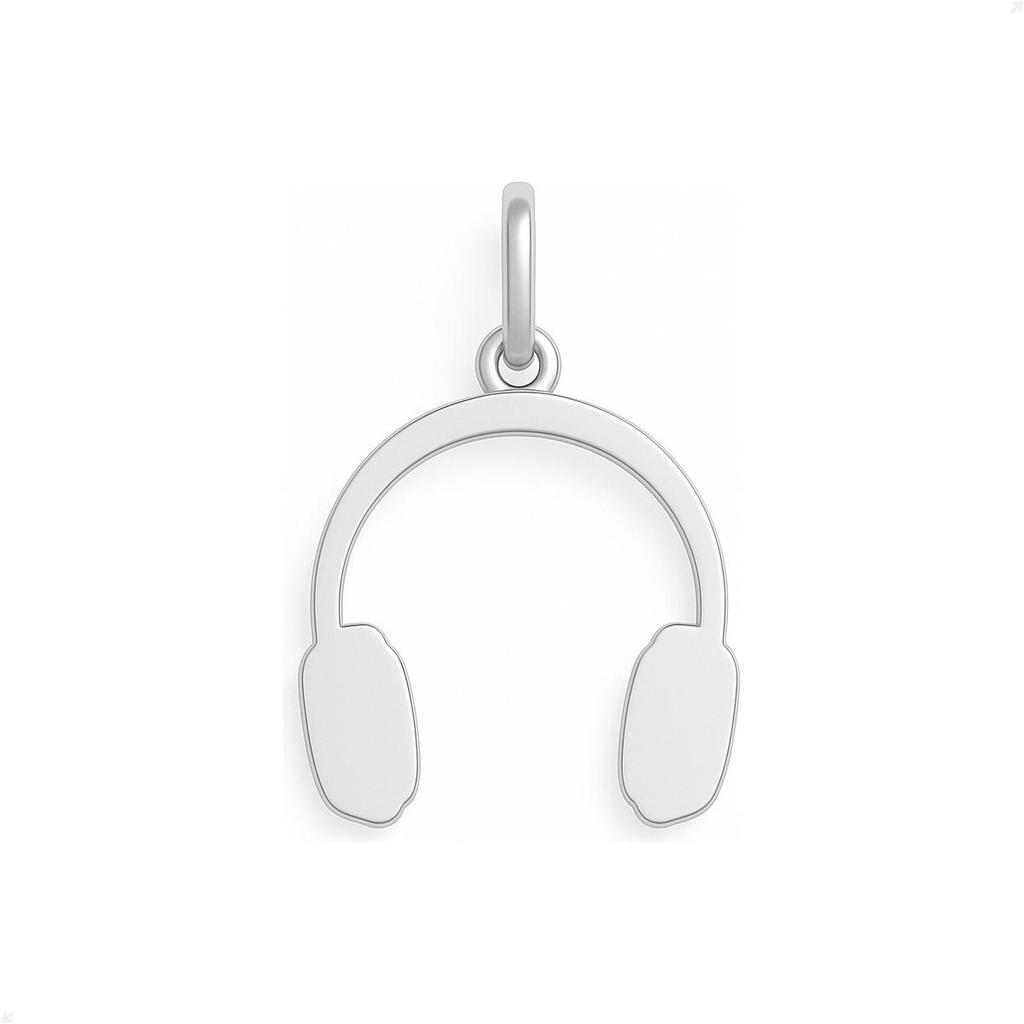 Pingente Prata 925 Fone De Ouvido Design Elegante