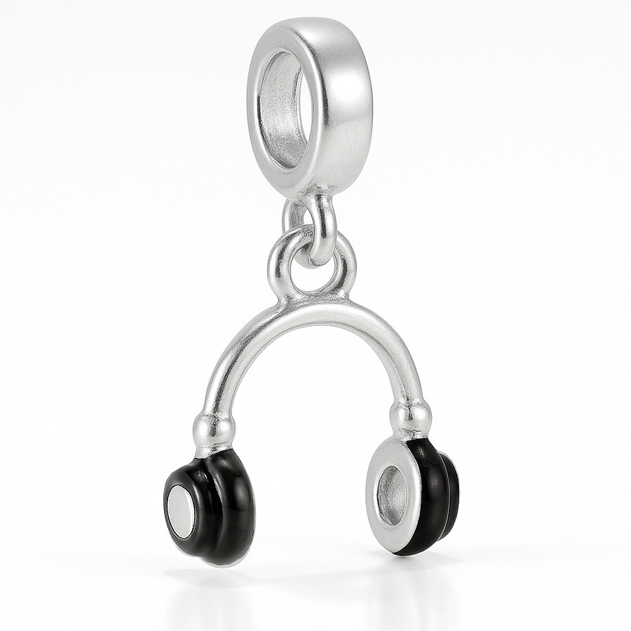 Berloque Charms Prata Legitima 925 Fone Musica