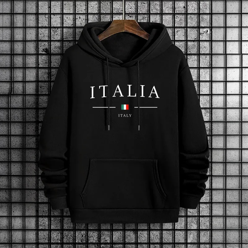 Moletom Canguru Blusa De Frio Milano Italia Italy Aesthetic Y2k Graphic Unissex