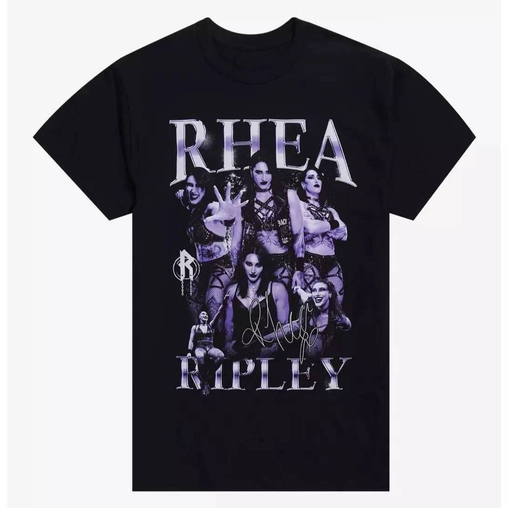 2026 New Rhea Ripley graphic 100%cotton unisex wrestling shirt summer Hot sales Y2k oversized Men's fashion loose