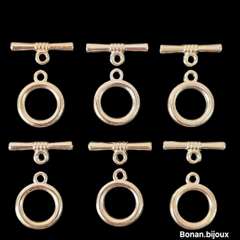 Fecho T em ABS  18mm  até 20 pares dourado P