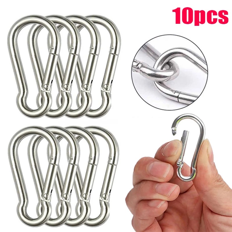 10Pcs Mini Mosquetão De Mola De Liga Durável Fivelas De Anel D-ring