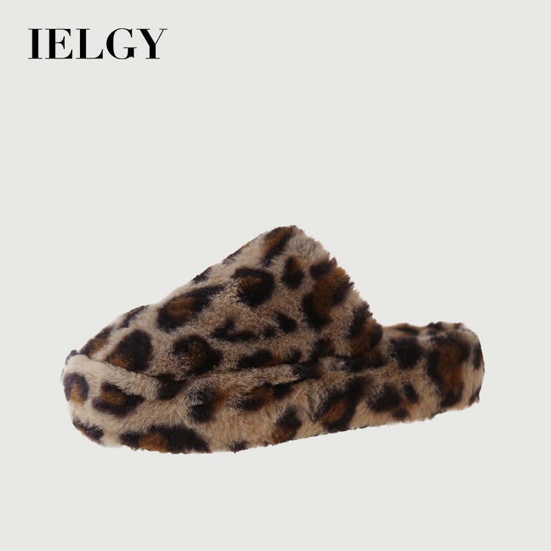 IELGY Chinelos Femininos Baotou plus size Com Estampa De Leopardo E Sola Grossa Para Casa