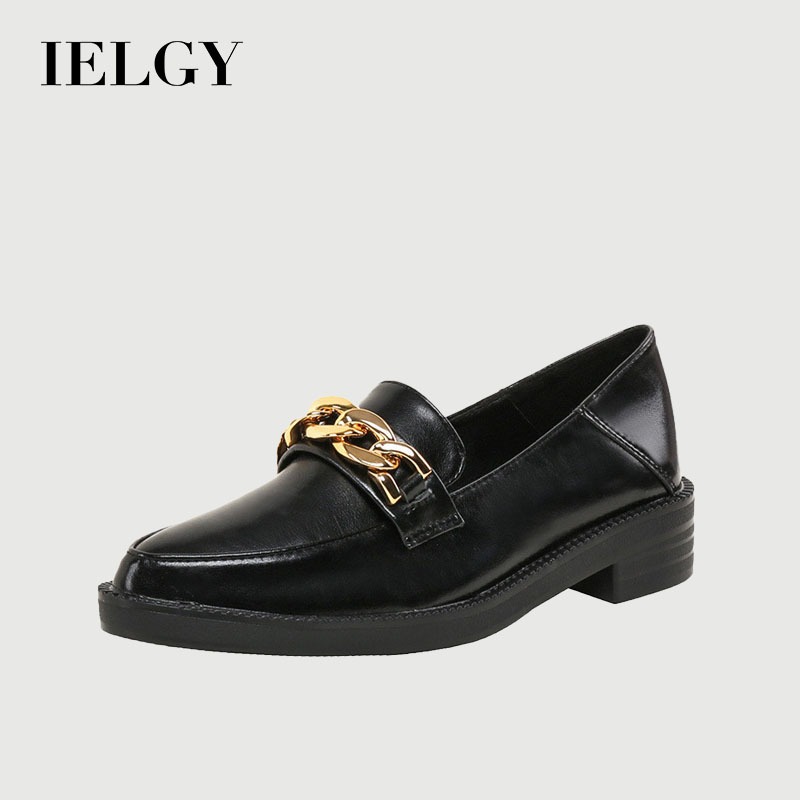 IELGY Sapatos De Couro Femininos Estilo Britânico 2026 Novos Mocassins Explosivos Versáteis Plus Size