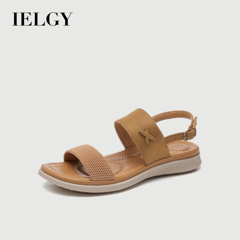 IELGY Novas Sandálias Femininas De Verão Com Fivela Casual Praia Confortável Plus Size Sola Plana