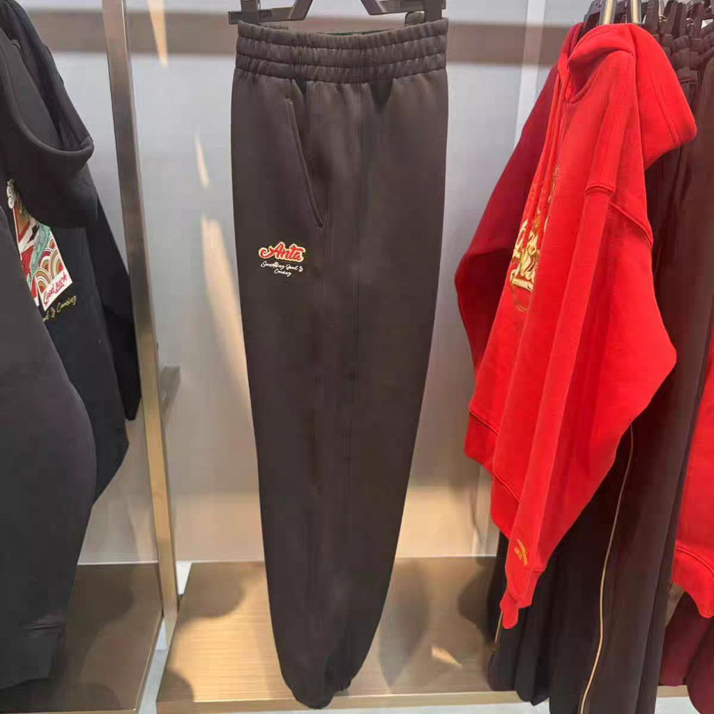 Anta Guan Xiaotong Mesmo Estilo Calças Esportivas de Malha Mulheres Primavera Outono Casual Trendy Foot-banded Sweat1625