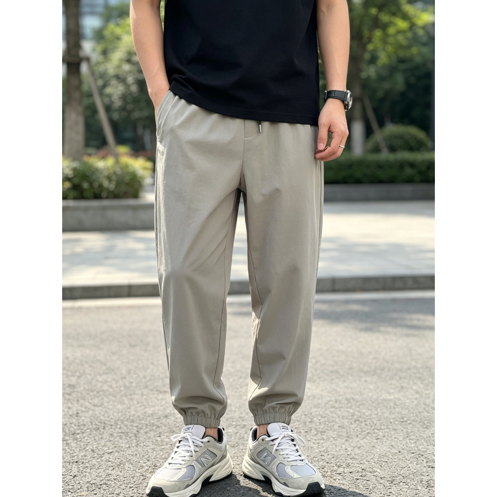 Vento funcional ao ar livre!Calças casuais masculinas verão estilo fino impermeável confortável suor-wicking Drape Sweat