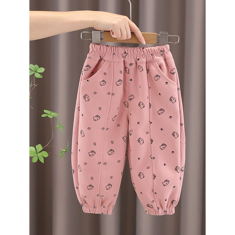 Meninas roupas de outono 2026 novo estilo calças da moda bebê primavera outono dos desenhos animados exterior Wear Sweat