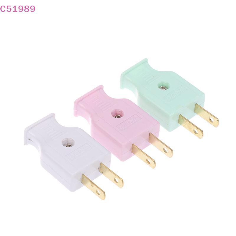 [kaan] 5/10 Pcs Macho Rewire Soet Plug 10A Eua Montar Adaptador De Plugue De Fiação América 2polos Conector De Cabo De A