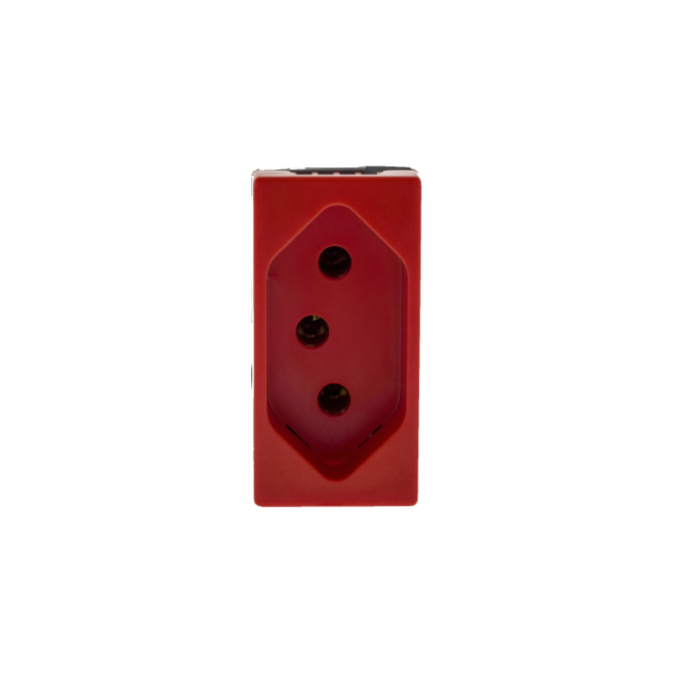 Módulo Tomada Pial Plus+ 2Polos+Terra 10A Vermelho - 615083VM