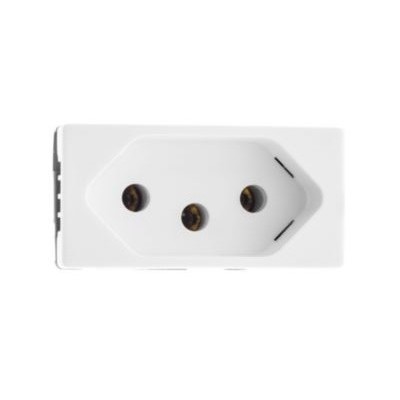 Módulo Tomada Pial Plus+ 2Polos+Terra 10A Branca - 615040BC