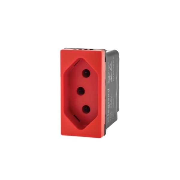 Módulo Tomada Pial Plus 2Polos+Terra 20A Vermelho - 615079