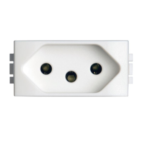Módulo Tomada Living Light 2Polos+Terra 10A Branco - SN4165S