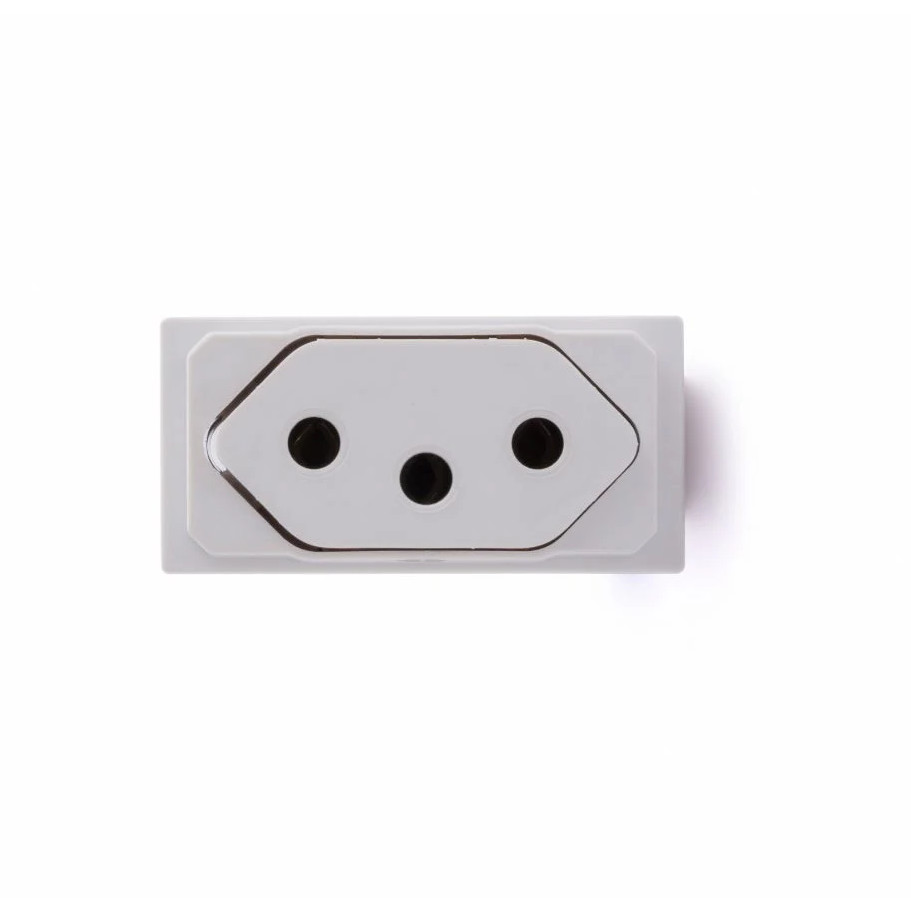 Módulo Tomada Living Now 2Polos+Terra 10A Branco - KW4165