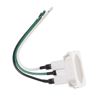 Tomada Margirius c/ Rabicho 2Polos+Terra 20A Branca