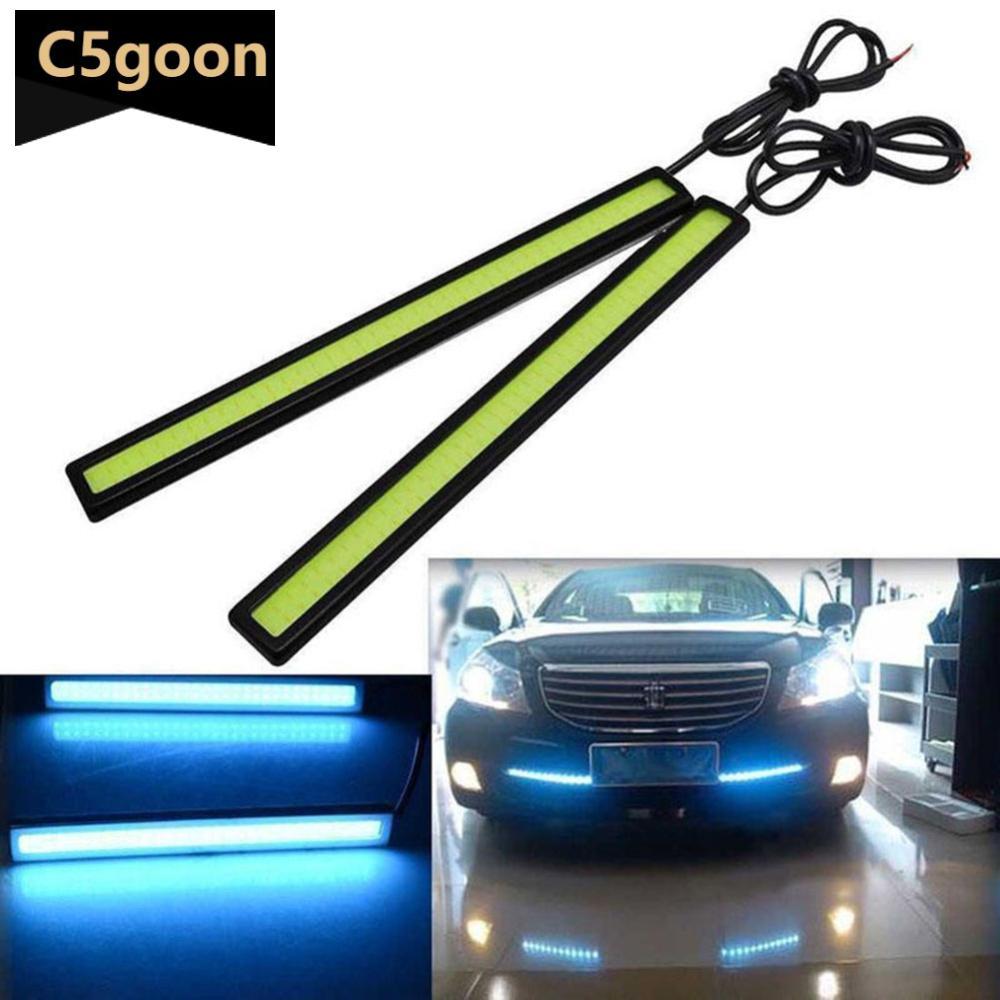 C5GOON 1Pc 17CM Carro COB Luzes LED DRL Nevoeiro Lâmpada De Condução À Prova D'água DC12V O4Z5