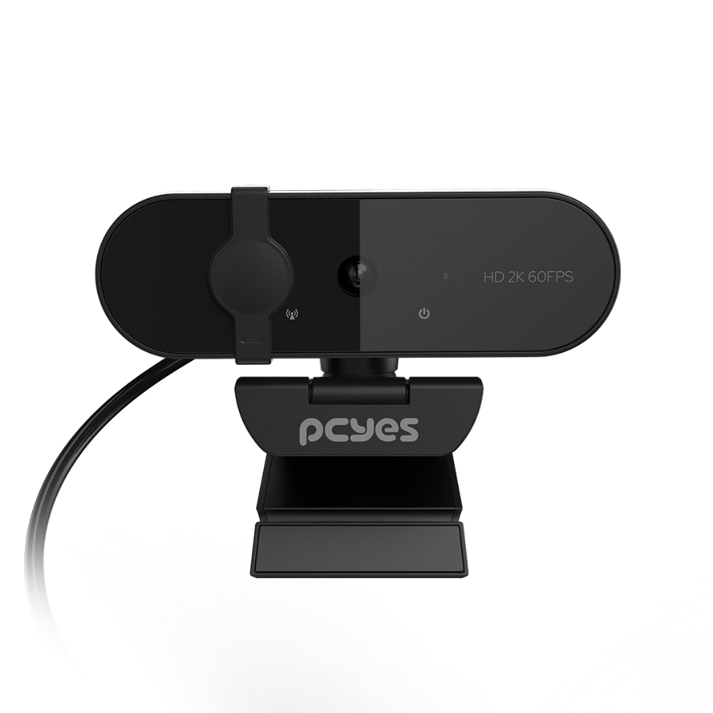 Webcam PCYES Raza, 2K 1440p 60FPS com Microfone Auto Foco, USB 2m, RZ2K01