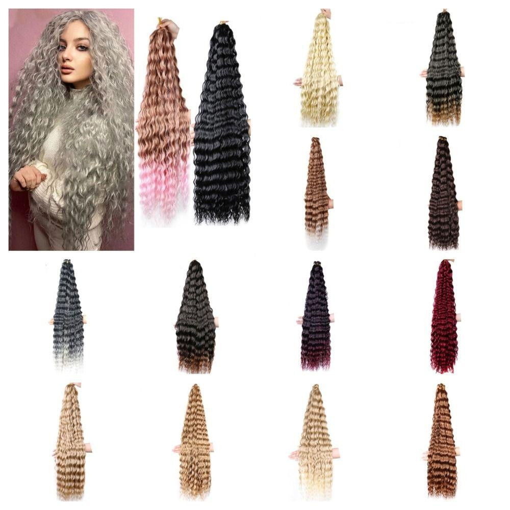 Cabelo Sintético para Crochê SEIFINI, com Ondas Profundas e Cachos Afro