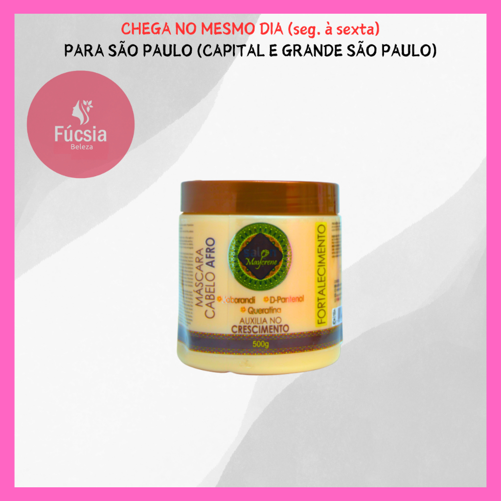 Máscara 500g Cabelo Afro Hidratação Profunda e Definição Linha Fortalecimento Maycrene